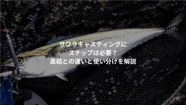 サワラキャスティングにスナップは必要?直結との違いと使い分けを解説