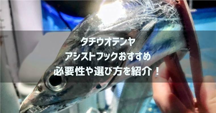 タチウオテンヤのアシストフックおすすめ4選!必要性や選び方を紹介!